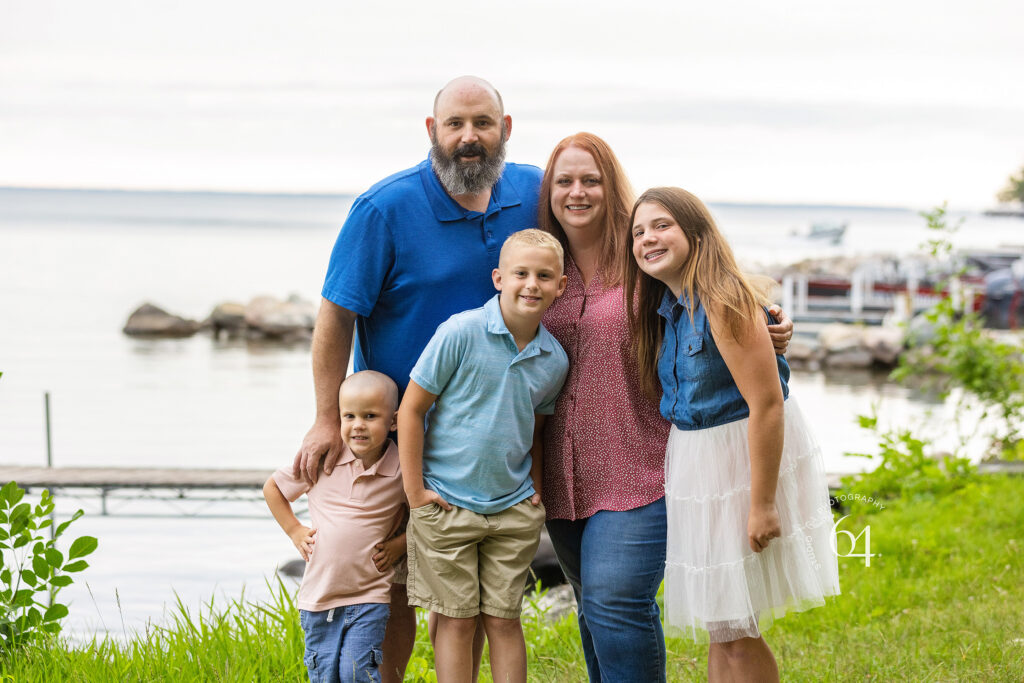 Portraits of a Family at Leech Lake outdoors at Grand Vu Lodge by Studio 64 Photography