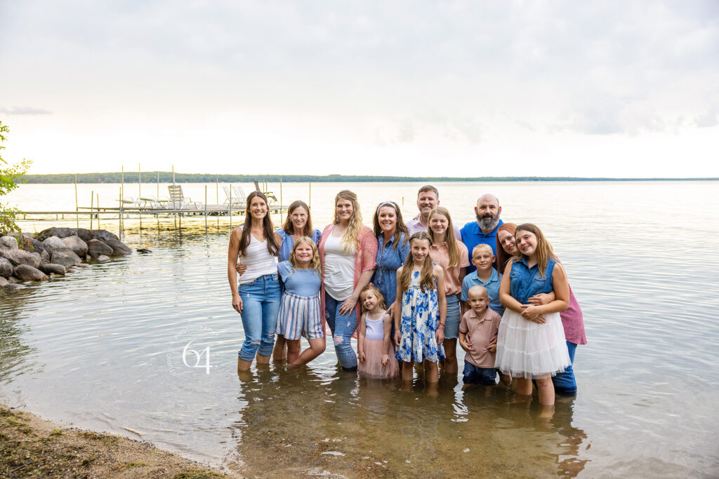 Portraits of a Family at Leech Lake outdoors at Grand Vu Lodge by Studio 64 Photography